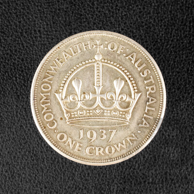 Australian 1937 KGVI Silver Crown  .925