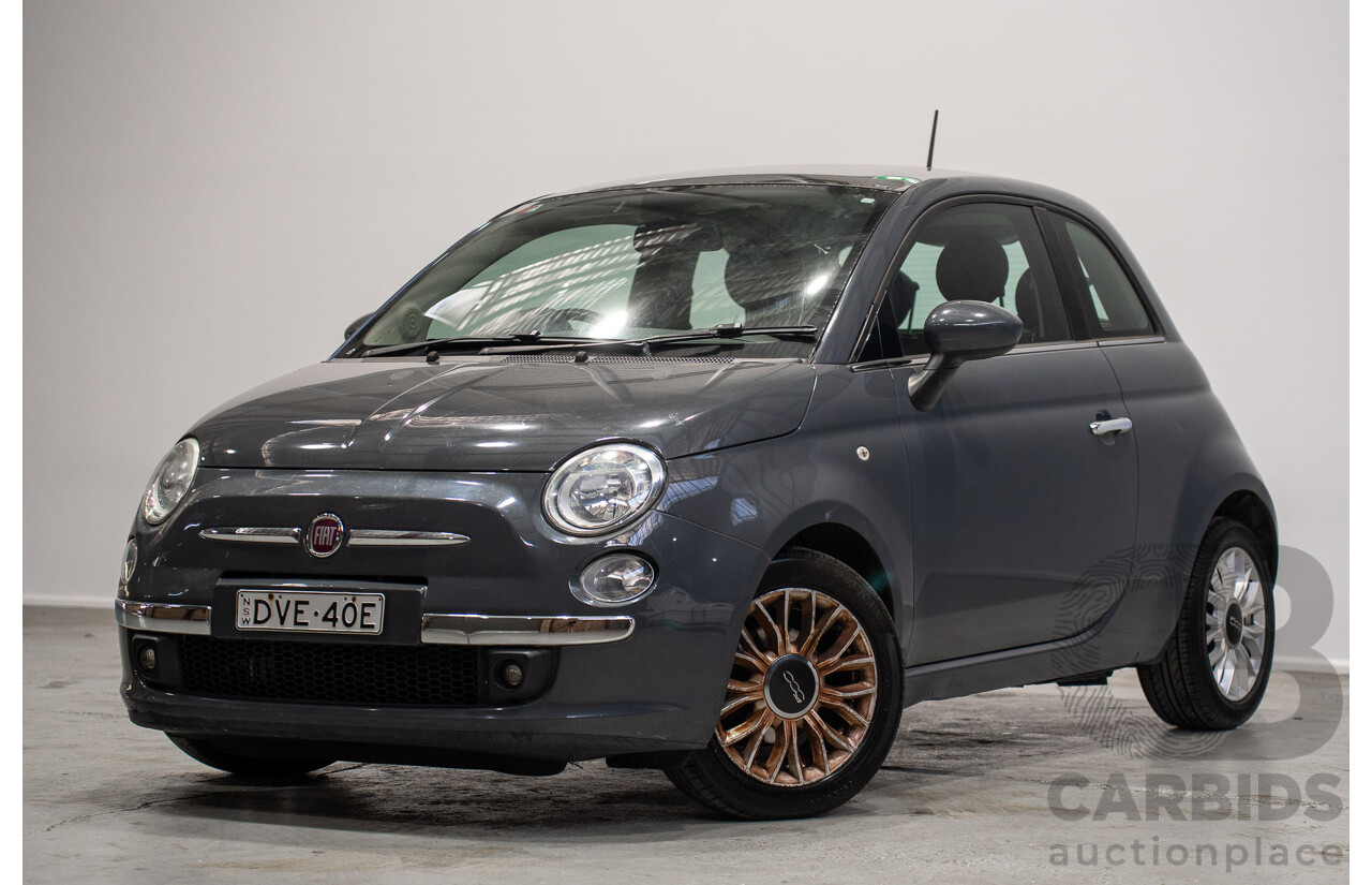 04/2015 Fiat 500 Lounge MY14 3d Hatchback Grey Turbo 0.9L