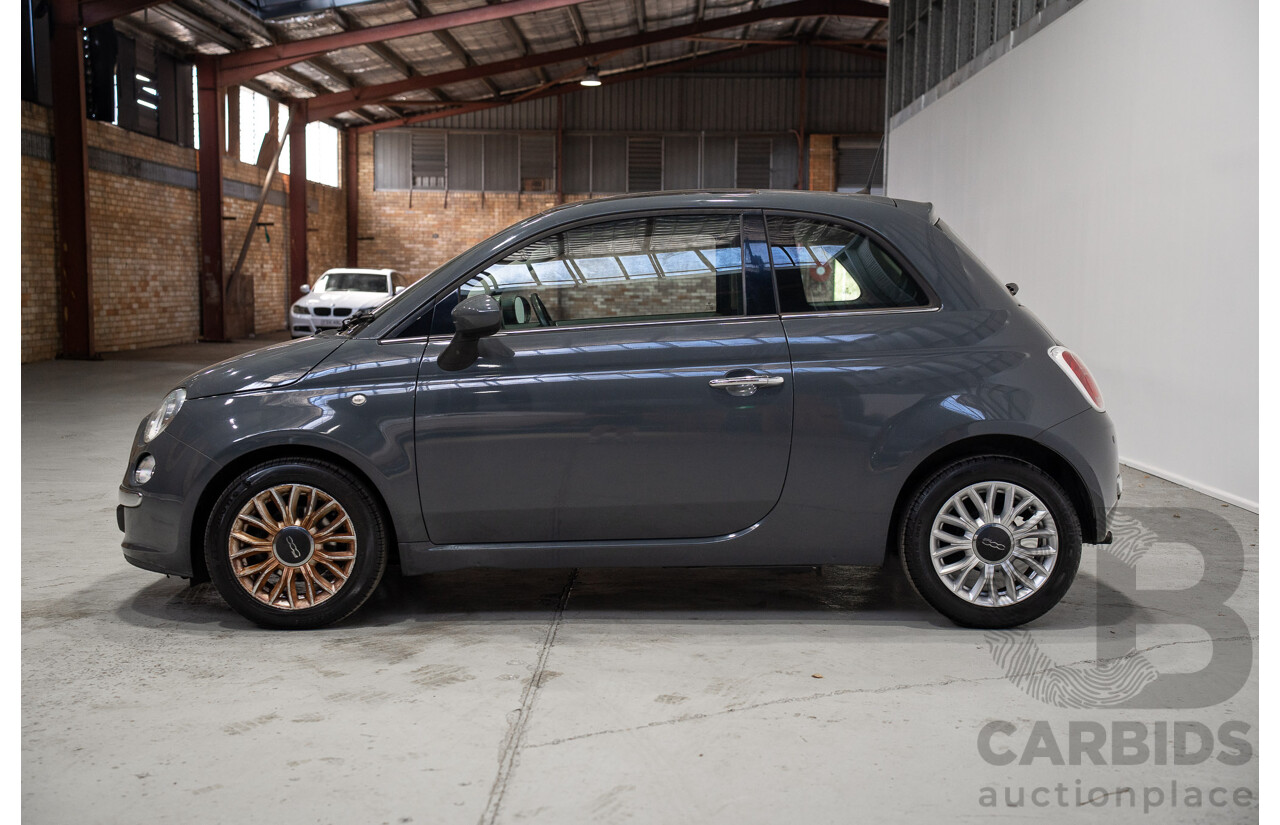 04/2015 Fiat 500 Lounge MY14 3d Hatchback Grey Turbo 0.9L