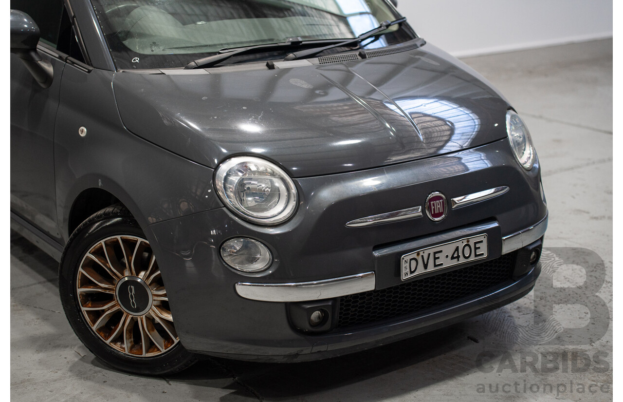 04/2015 Fiat 500 Lounge MY14 3d Hatchback Grey Turbo 0.9L