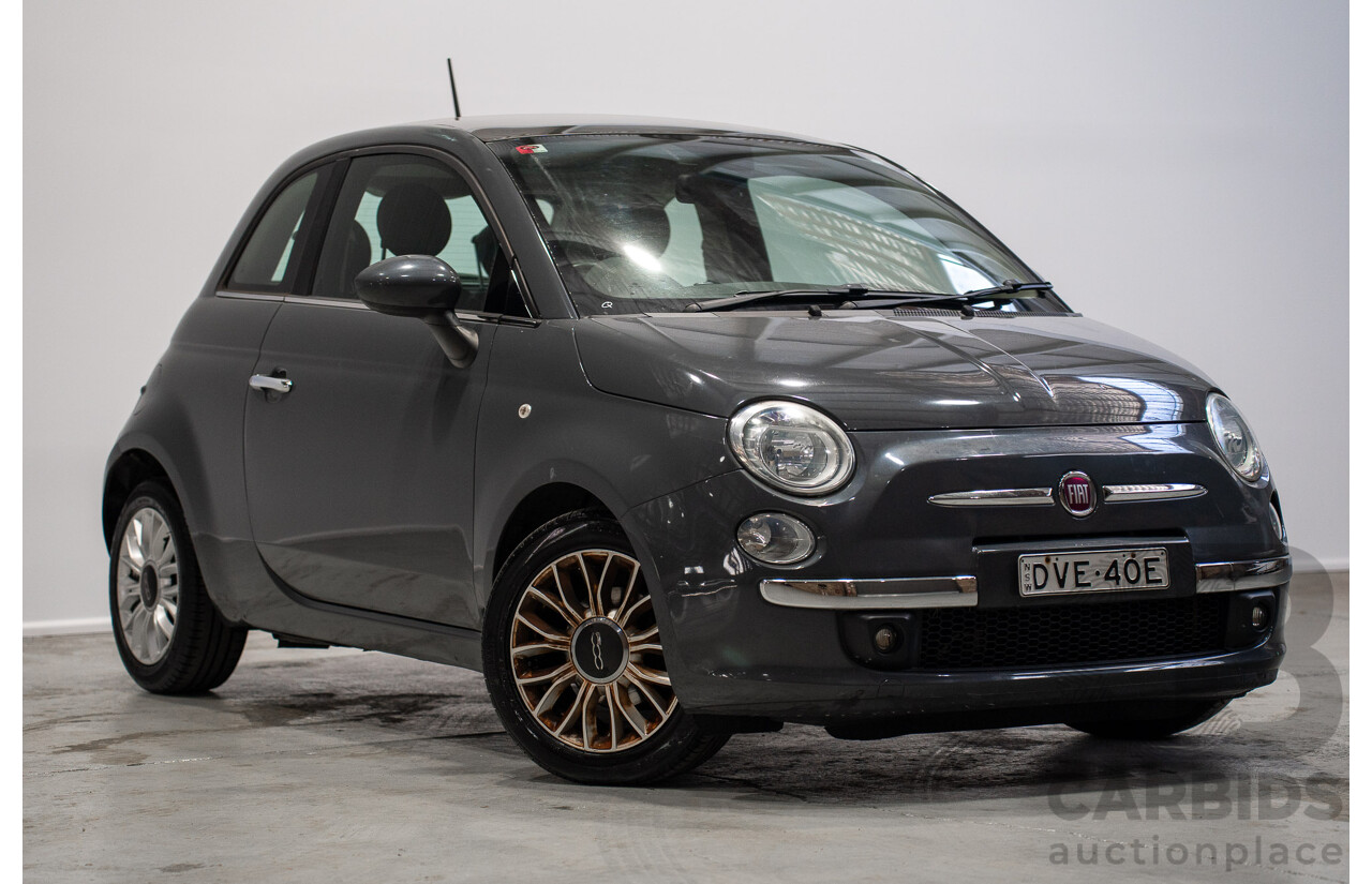 04/2015 Fiat 500 Lounge MY14 3d Hatchback Grey Turbo 0.9L