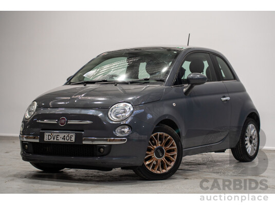 04/2015 Fiat 500 Lounge MY14 3d Hatchback Grey Turbo 0.9L