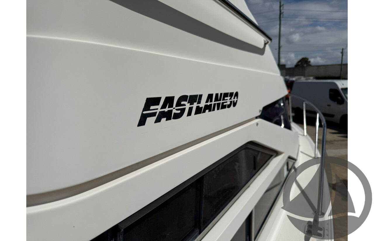 NO RESERVE | 1997 Fastlane 30 Flybridge, Twin Yamaha 300HP Four-Stroke Outboards