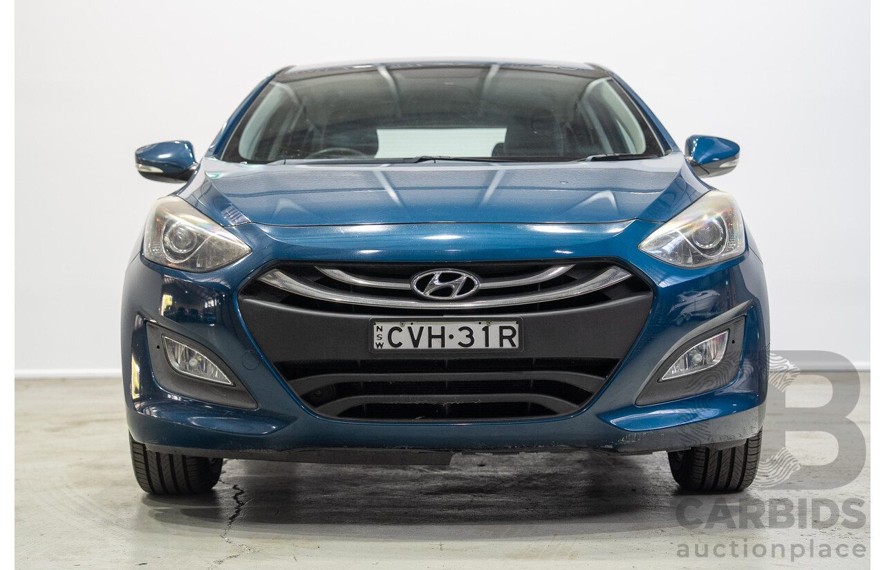 02/2014 Hyundai I30 Trophy GD MY14 5d Hatchback Blue 1.8L