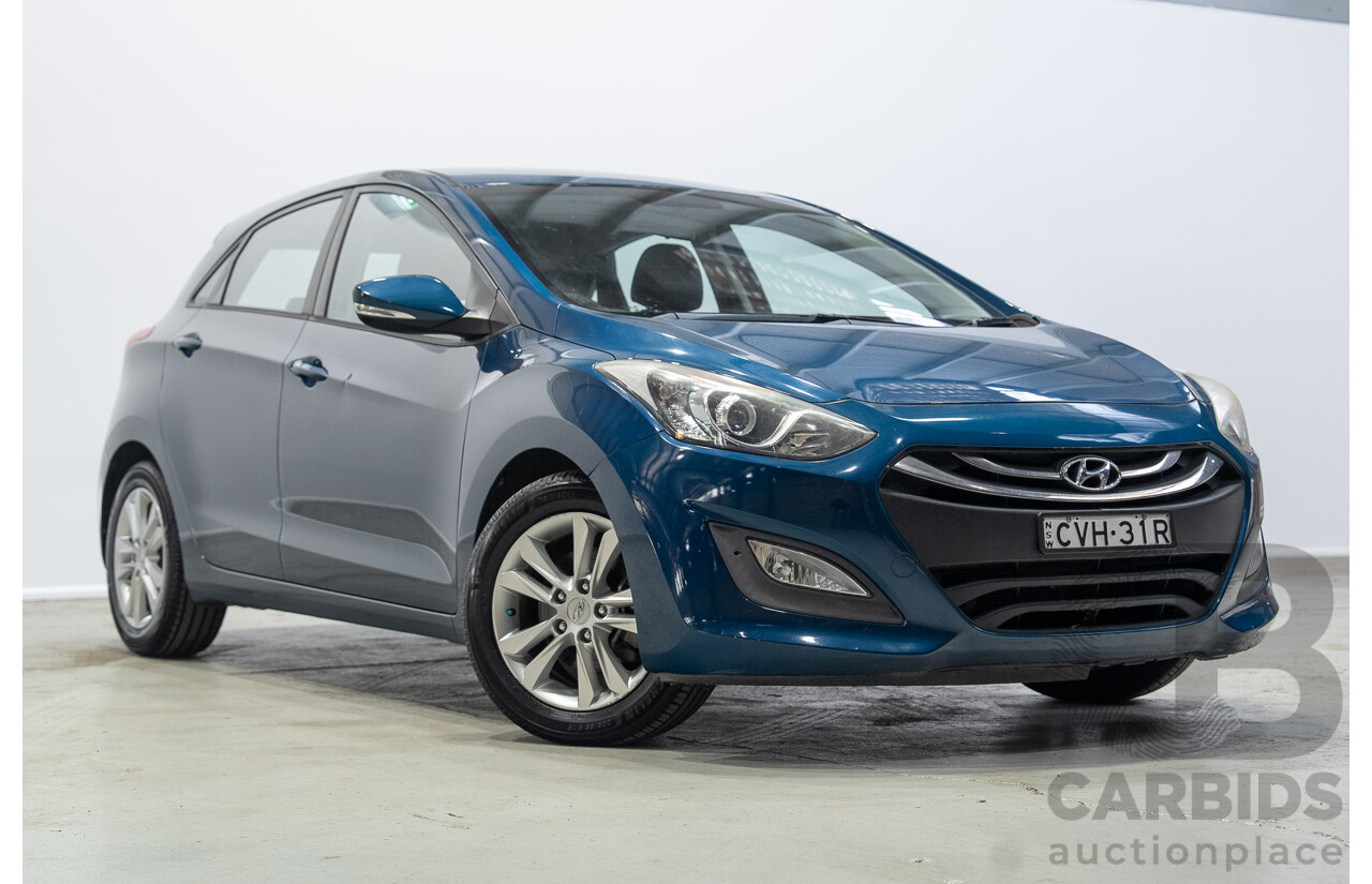02/2014 Hyundai I30 Trophy GD MY14 5d Hatchback Blue 1.8L
