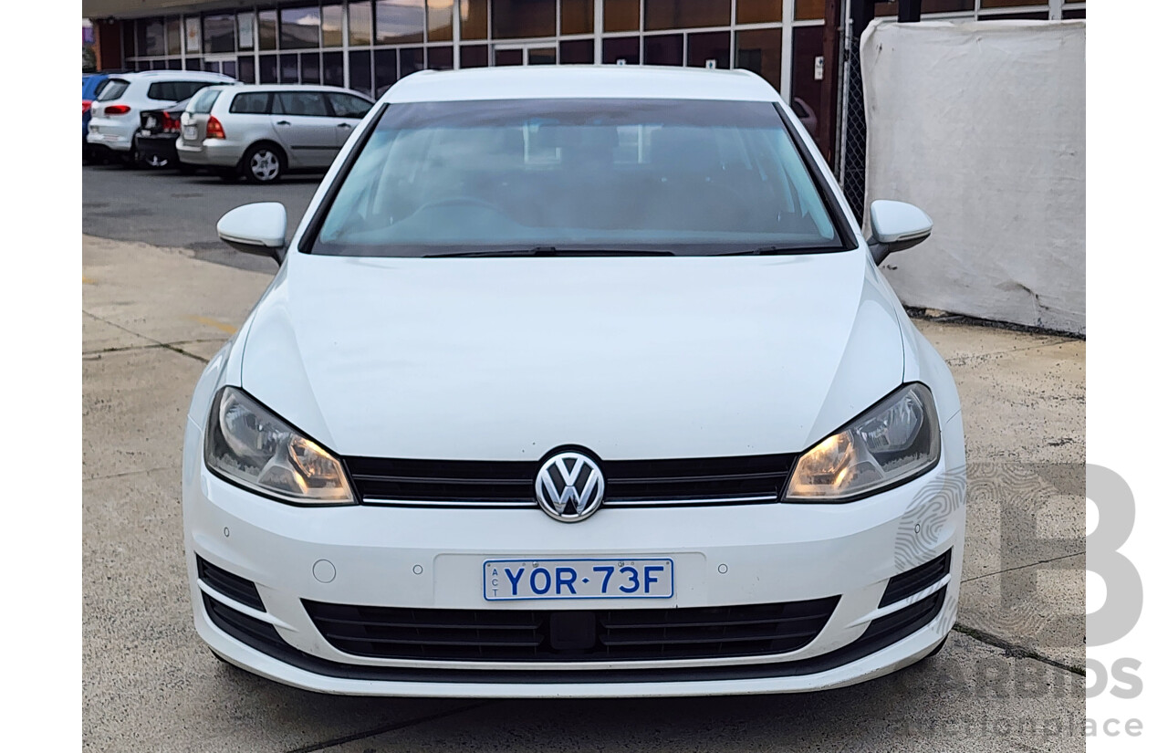 07/2014 Volkswagen Golf 90 TSI AU MY14 5d Hatchback White 1.4L