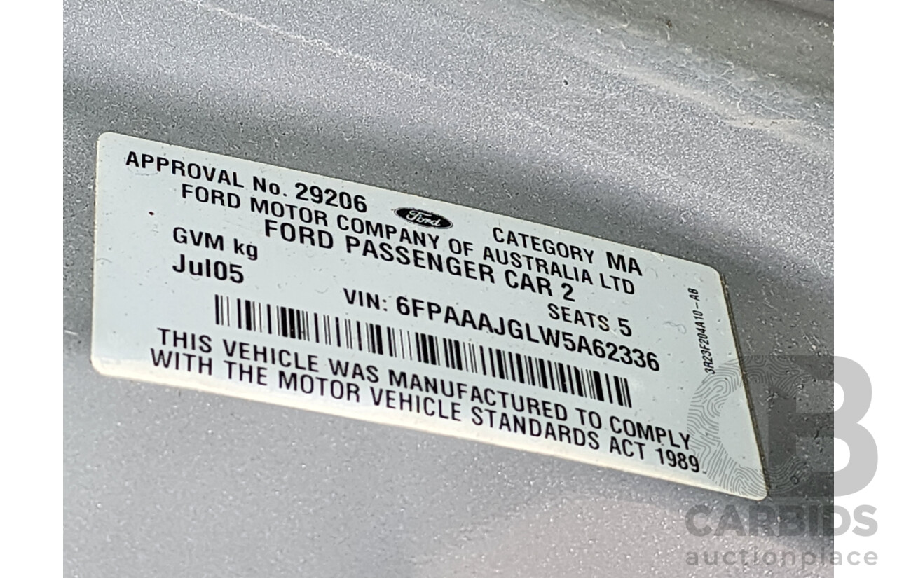 07/2005 Ford Fairlane GHIA BA 4d Sedan Silver 4.0L