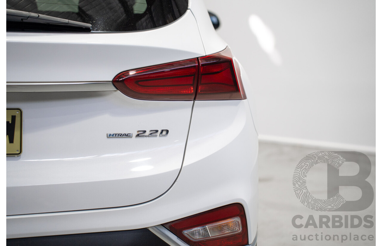01/2020 Hyundai Santa Fe Elite CRDi (AWD) TM.2 MY20 4d Wagon White 2.2L