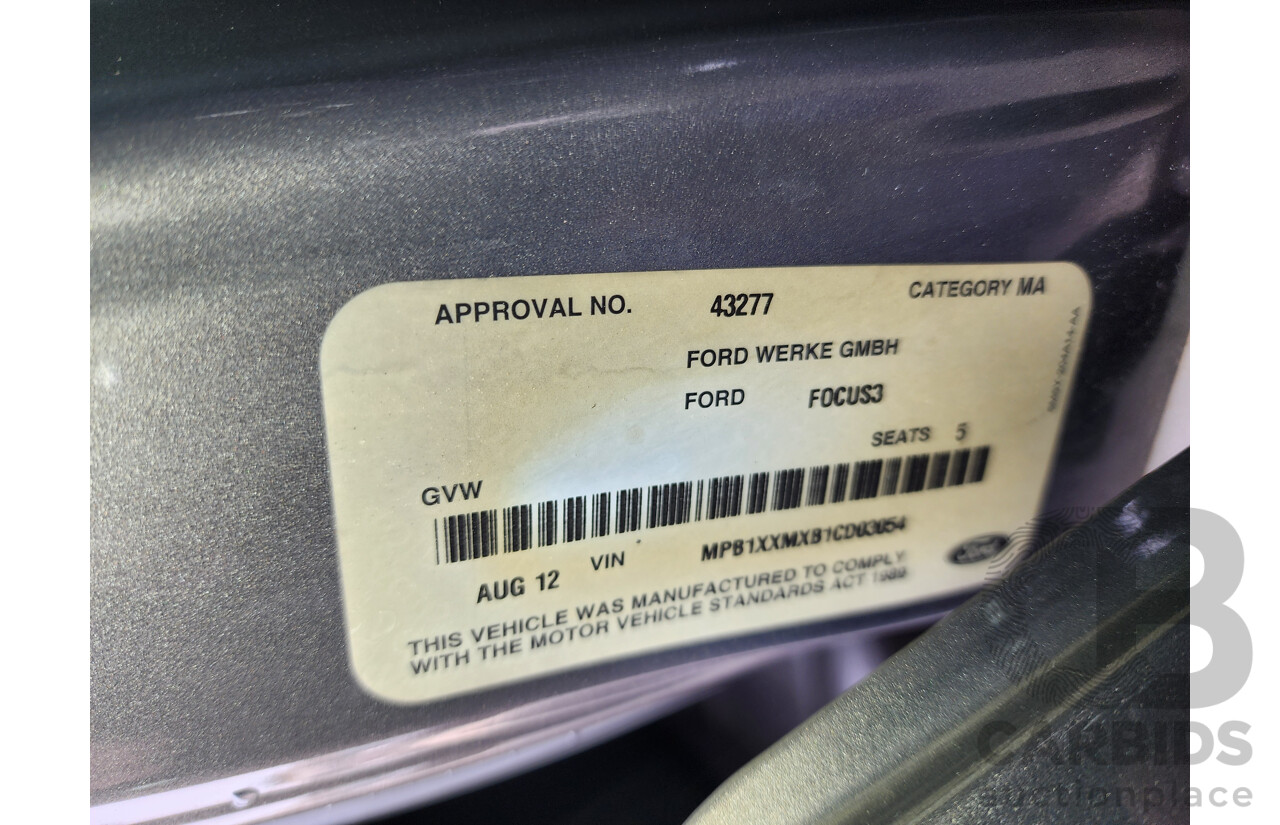 08/2012 Ford Focus Titanium LW 5d Hatchback Grey 2.0L