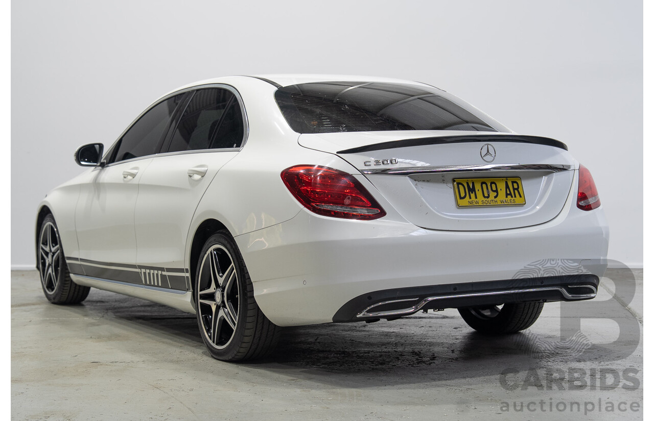 08/2016 Mercedes-Benz C200 (RWD) 205 MY16 4d Sedan White Turbo 2.0L