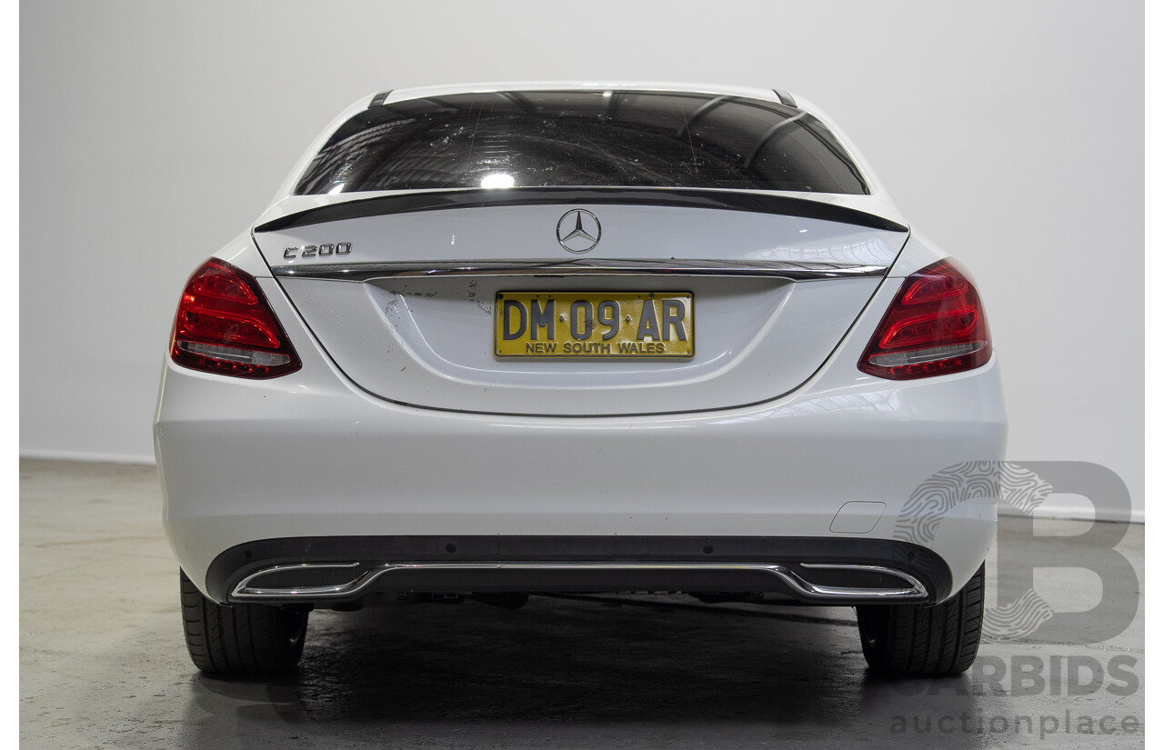 08/2016 Mercedes-Benz C200 (RWD) 205 MY16 4d Sedan White Turbo 2.0L