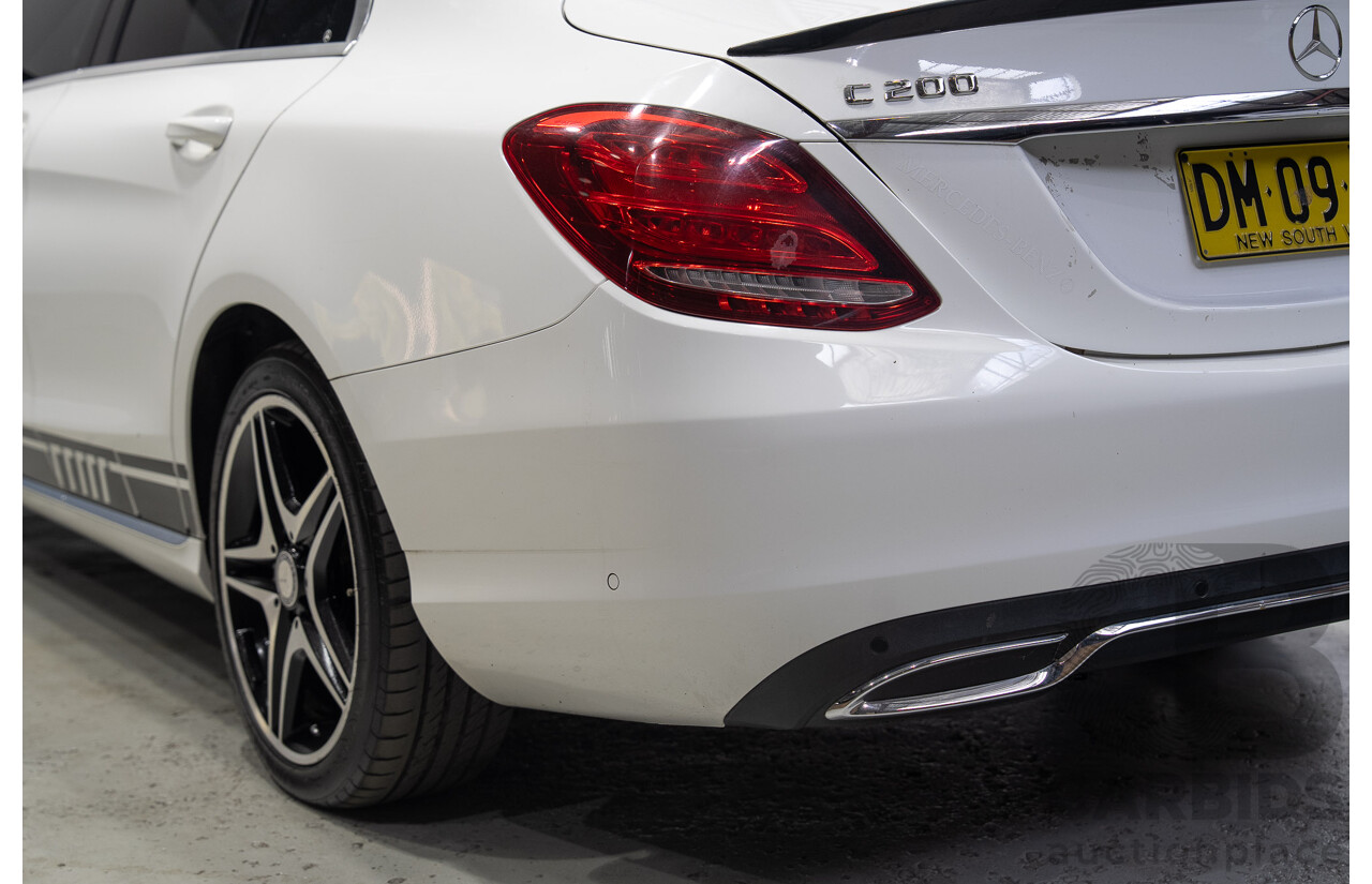 08/2016 Mercedes-Benz C200 (RWD) 205 MY16 4d Sedan White Turbo 2.0L