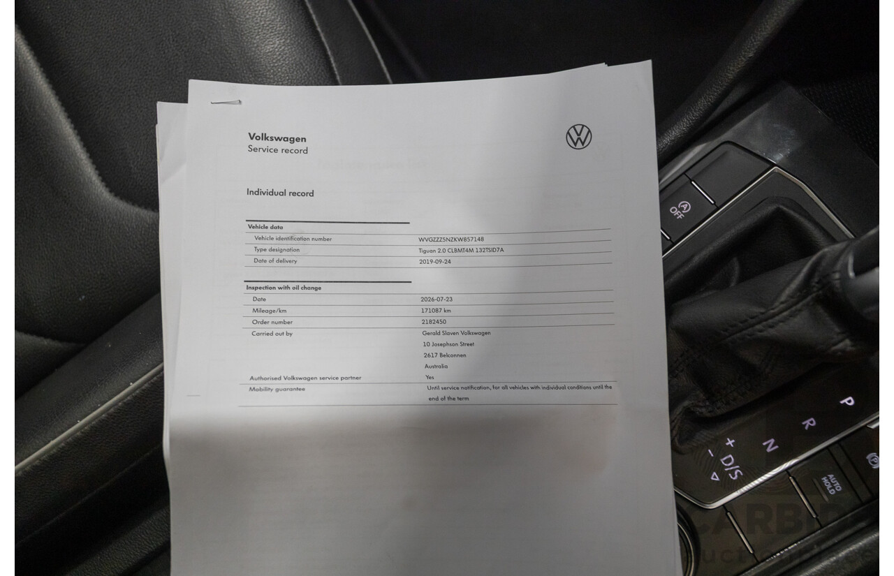 8/2019 Volkswagen Tiguan 132 TSI Comfortline (AWD) 5NA MY19 4d Wagon Pure White Turbo 2.0L