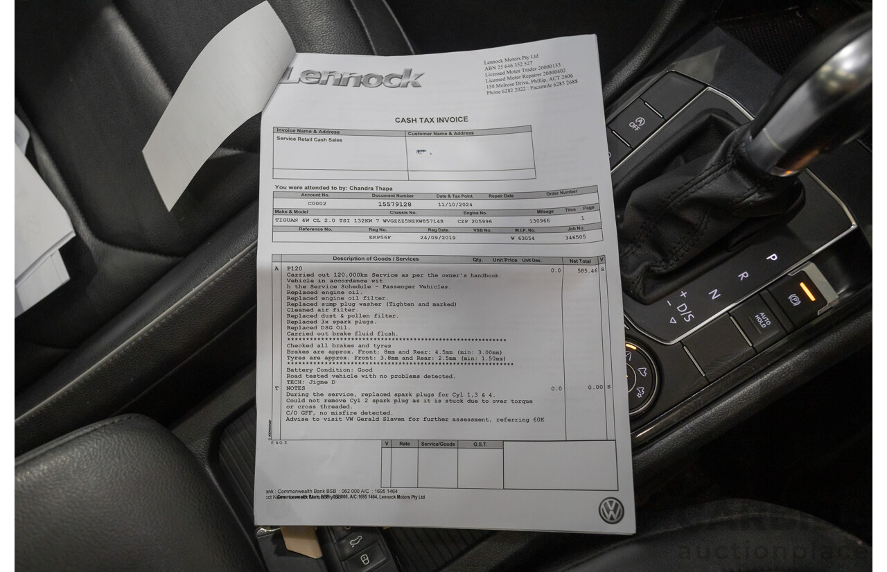 8/2019 Volkswagen Tiguan 132 TSI Comfortline (AWD) 5NA MY19 4d Wagon Pure White Turbo 2.0L