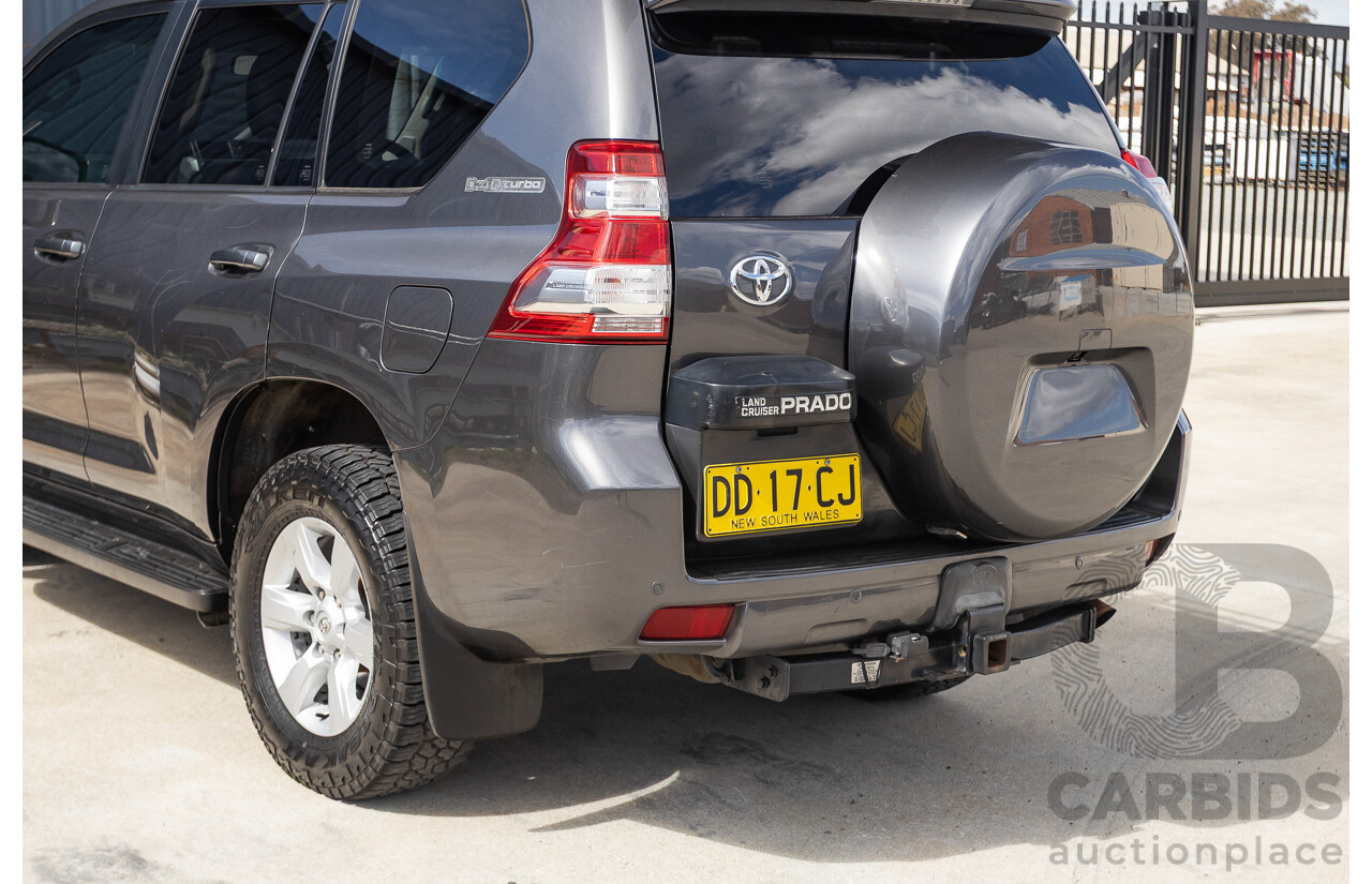 09/2015 Toyota Landcruiser Prado GXL (4x4) GDJ150R MY16 4D Wagon Magnetic Grey Metallic Turbo Diesel 2.8L - 7 seater