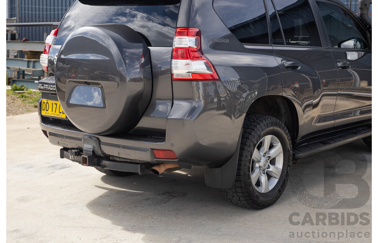 09/2015 Toyota Landcruiser Prado GXL (4x4) GDJ150R MY16 4D Wagon Magnetic Grey Metallic Turbo Diesel 2.8L - 7 seater