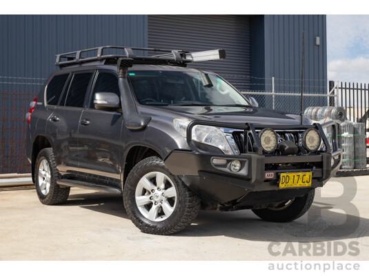 09/2015 Toyota Landcruiser Prado GXL (4x4) GDJ150R MY16 4D Wagon Magnetic Grey Metallic Turbo Diesel 2.8L - 7 seater