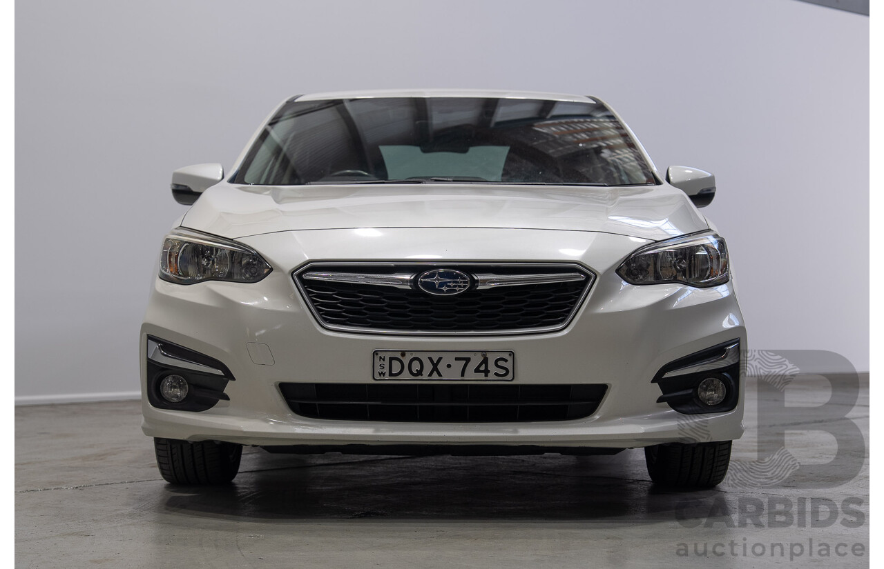 09/2017 Subaru Impreza 2.0i-L (AWD) MY17 4d Sedan White 2.0L