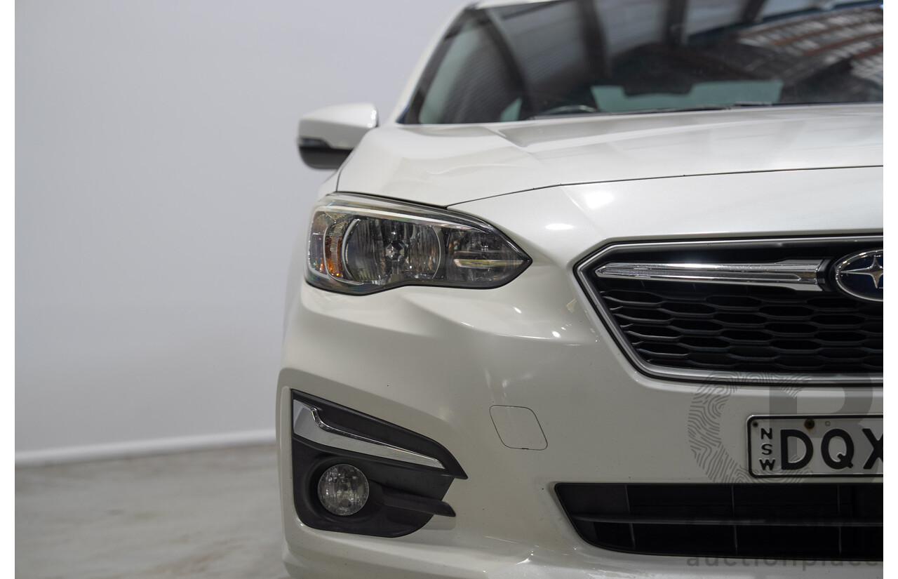 09/2017 Subaru Impreza 2.0i-L (AWD) MY17 4d Sedan White 2.0L