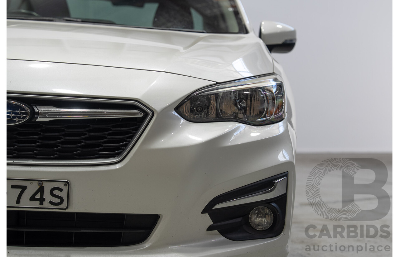 09/2017 Subaru Impreza 2.0i-L (AWD) MY17 4d Sedan White 2.0L