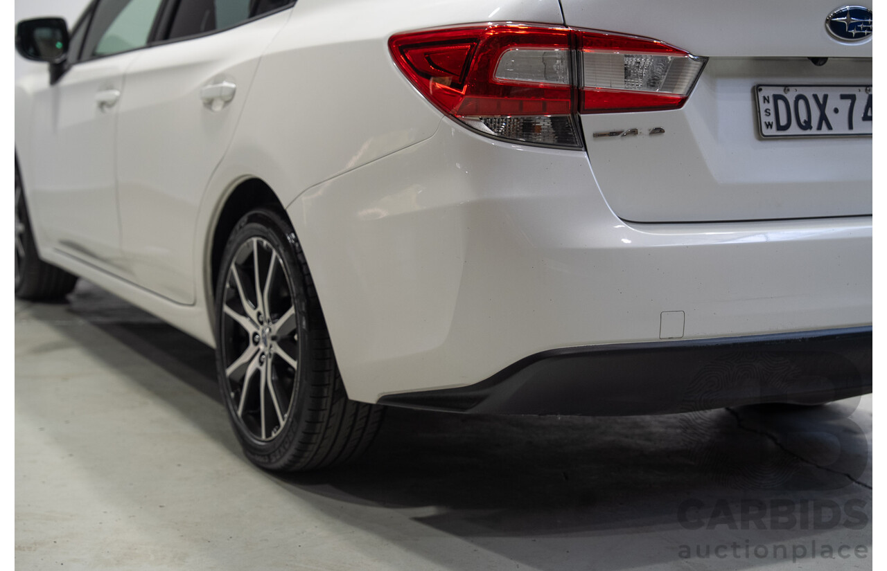 09/2017 Subaru Impreza 2.0i-L (AWD) MY17 4d Sedan White 2.0L