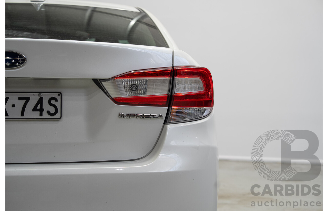 09/2017 Subaru Impreza 2.0i-L (AWD) MY17 4d Sedan White 2.0L