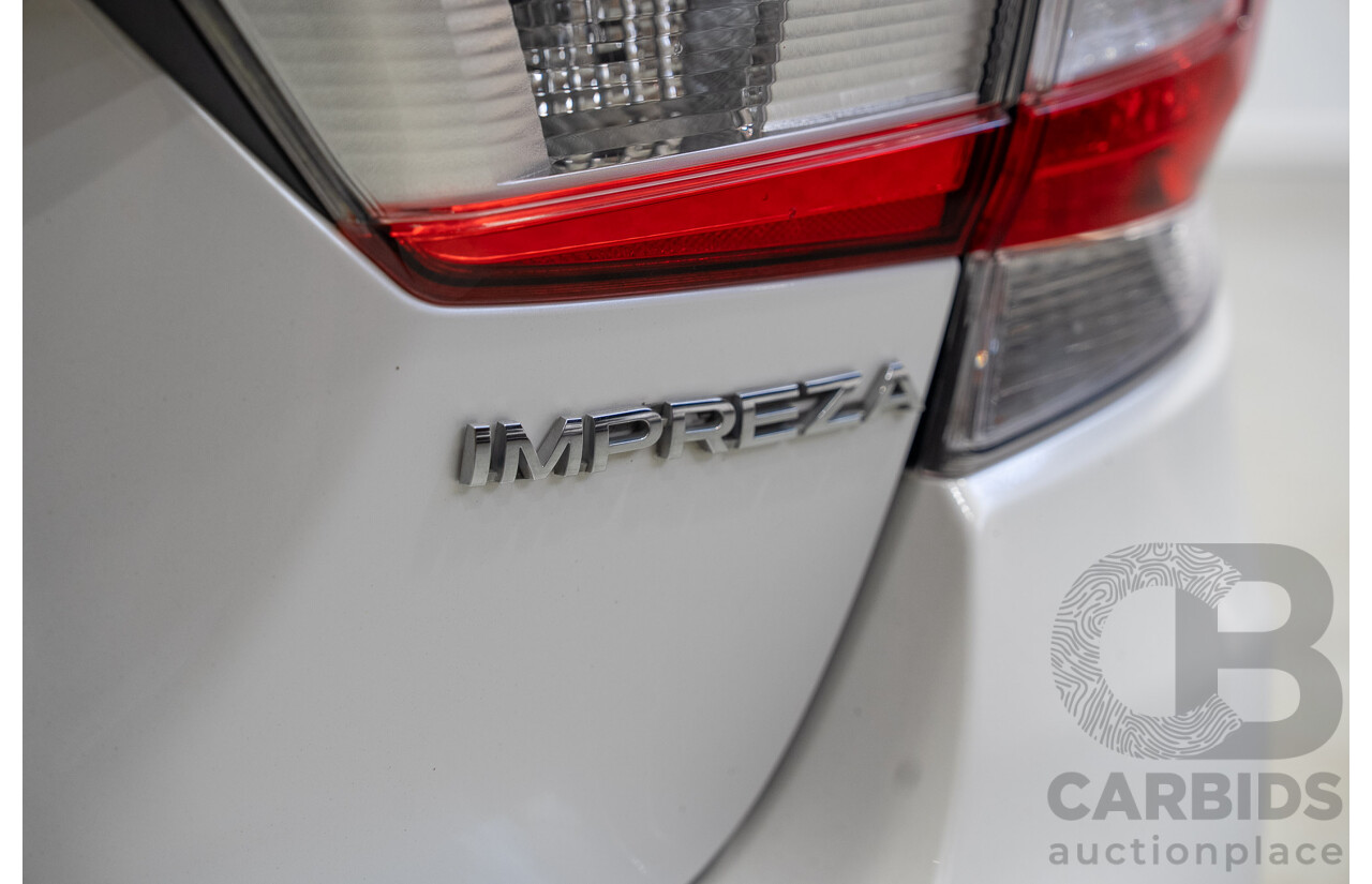 09/2017 Subaru Impreza 2.0i-L (AWD) MY17 4d Sedan White 2.0L