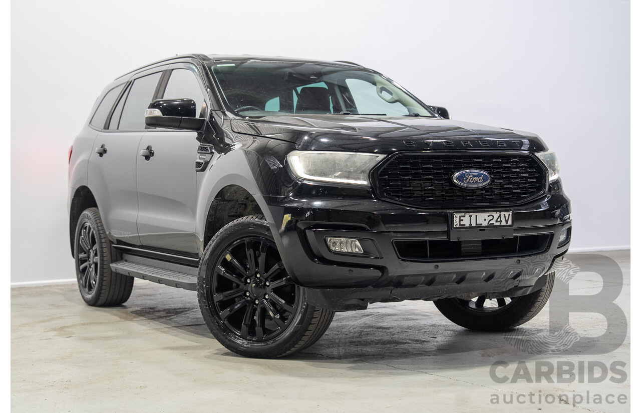 01/2020 Ford Everest Sport (4WD) UA II MY20.25 4D Wagon Shadow Black Twin Turbo Diesel 2.0L - 7 Seater