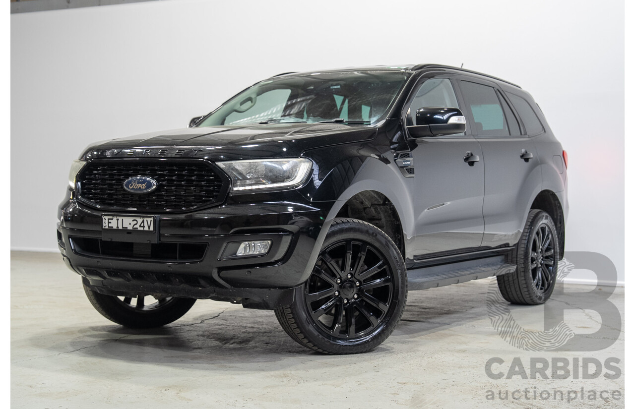 01/2020 Ford Everest Sport (4WD) UA II MY20.25 4d Wagon Shadow Black Twin Turbo Diesel 2.0L - 7 Seater