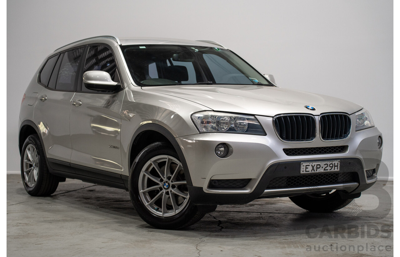 10/2011 BMW X3 xDrive 20d (4WD) F25 4D Wagon Silver Turbo Diesel 2.0L
