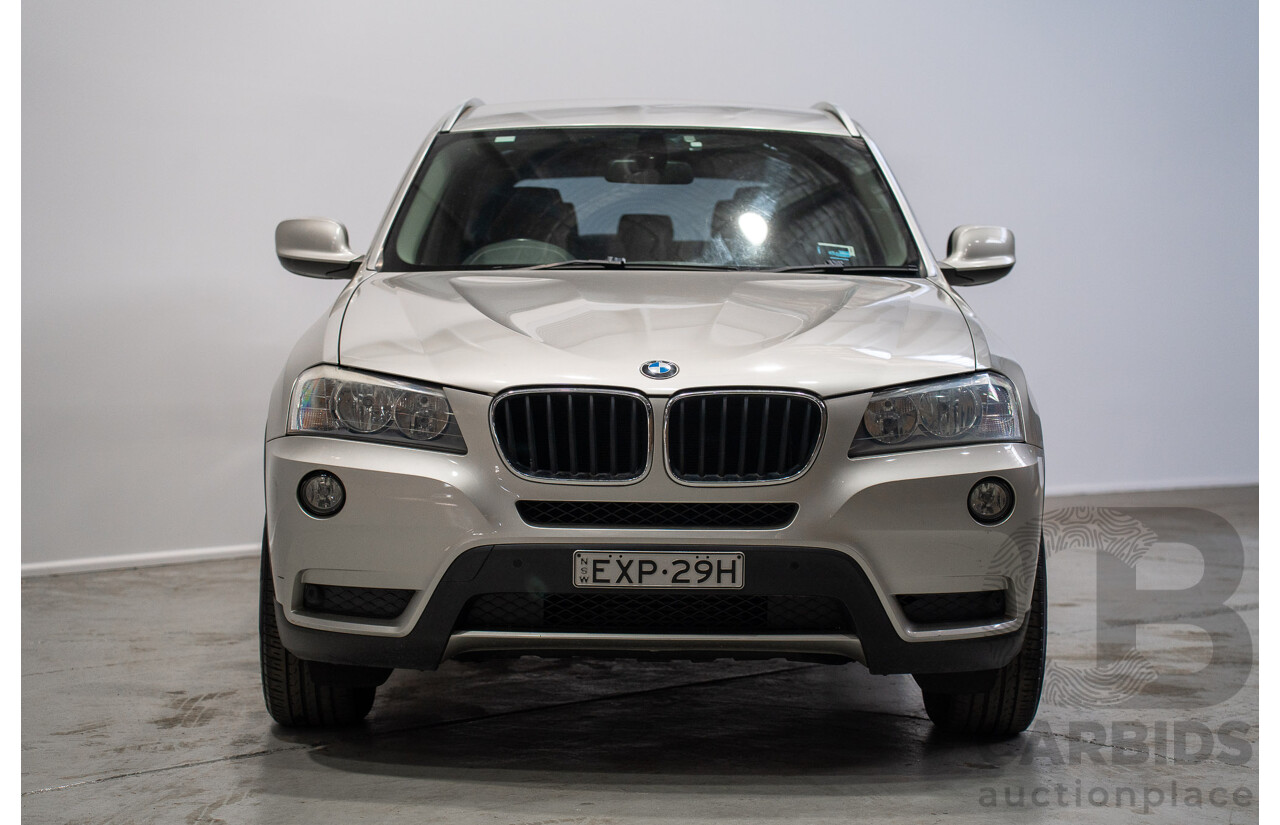 10/2011 BMW X3 xDrive 20d (4WD) F25 4D Wagon Silver Turbo Diesel 2.0L