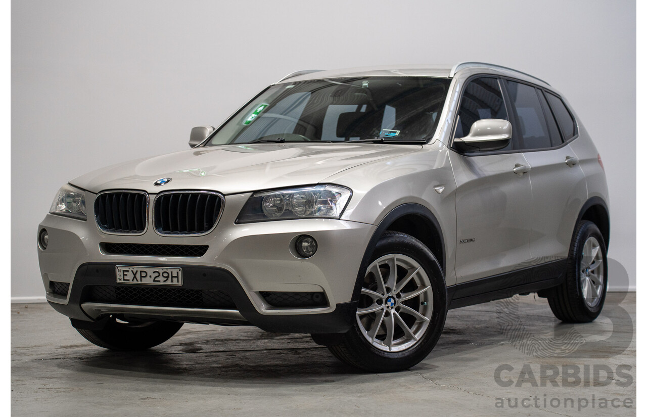 10/2011 BMW X3 xDrive 20d (4WD) F25 4D Wagon Silver Turbo Diesel 2.0L
