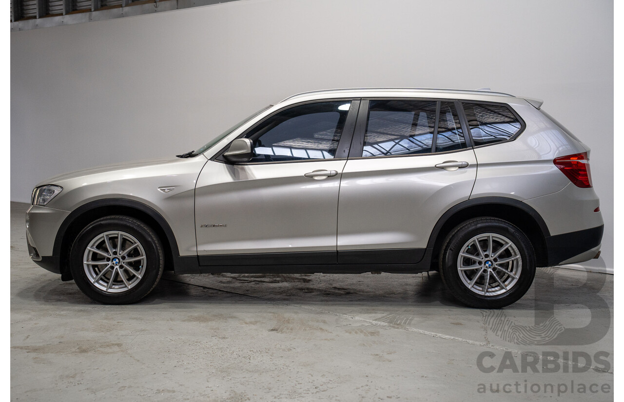 10/2011 BMW X3 xDrive 20d (4WD) F25 4D Wagon Silver Turbo Diesel 2.0L