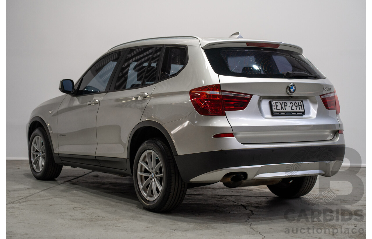 10/2011 BMW X3 xDrive 20d (4WD) F25 4D Wagon Silver Turbo Diesel 2.0L