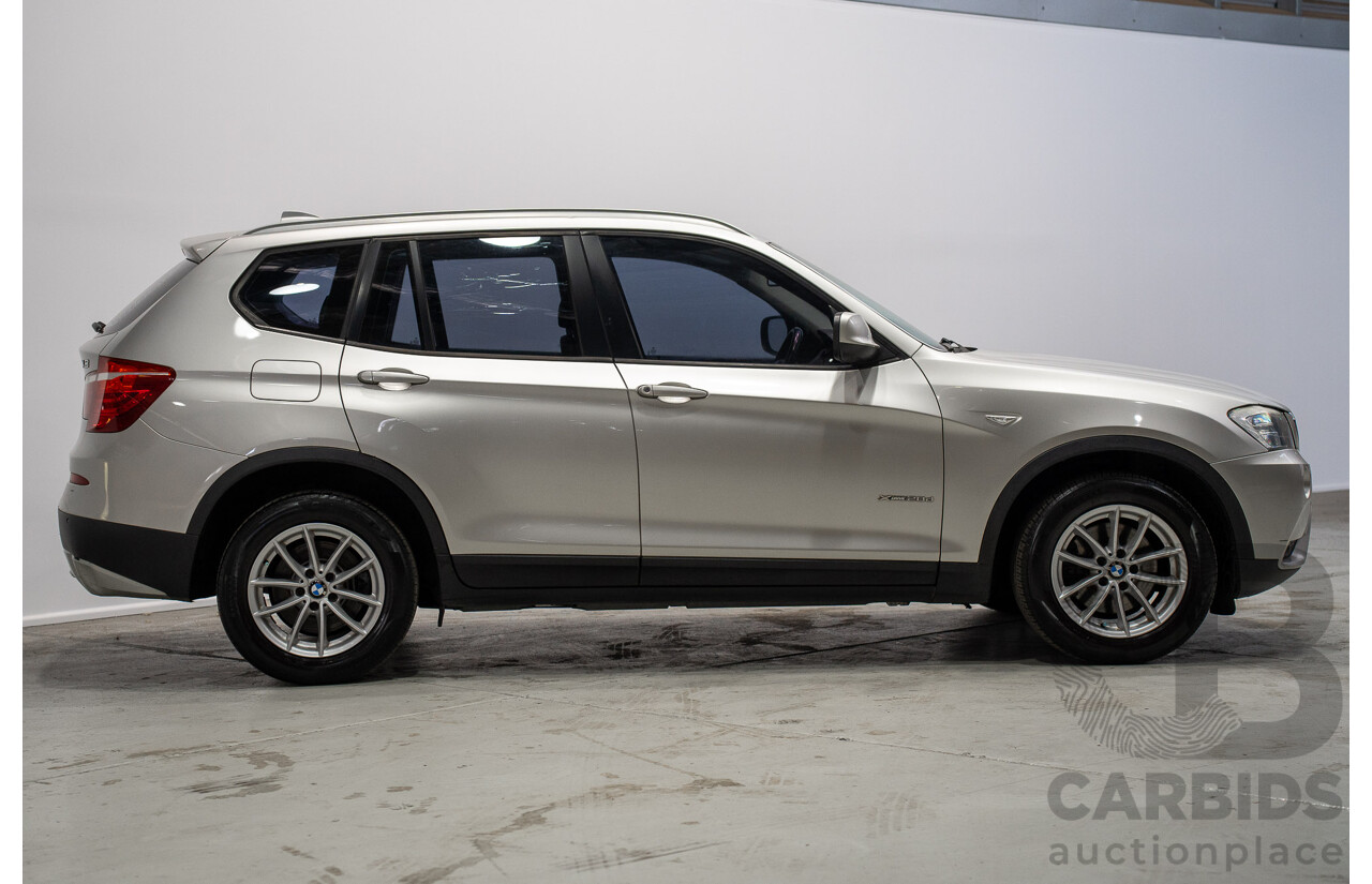 10/2011 BMW X3 xDrive 20d (4WD) F25 4D Wagon Silver Turbo Diesel 2.0L