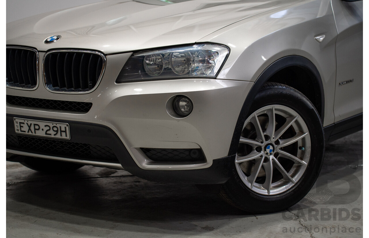 10/2011 BMW X3 xDrive 20d (4WD) F25 4D Wagon Silver Turbo Diesel 2.0L