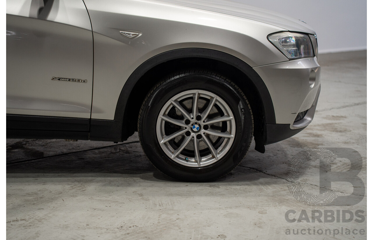 10/2011 BMW X3 xDrive 20d (4WD) F25 4D Wagon Silver Turbo Diesel 2.0L