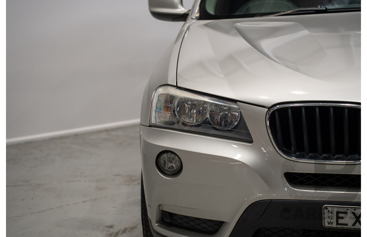 10/2011 BMW X3 xDrive 20d (4WD) F25 4D Wagon Silver Turbo Diesel 2.0L