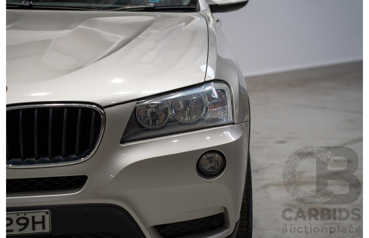 10/2011 BMW X3 xDrive 20d (4WD) F25 4D Wagon Silver Turbo Diesel 2.0L