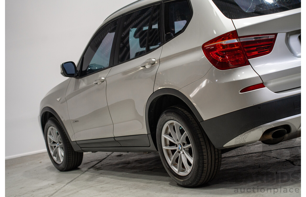 10/2011 BMW X3 xDrive 20d (4WD) F25 4D Wagon Silver Turbo Diesel 2.0L
