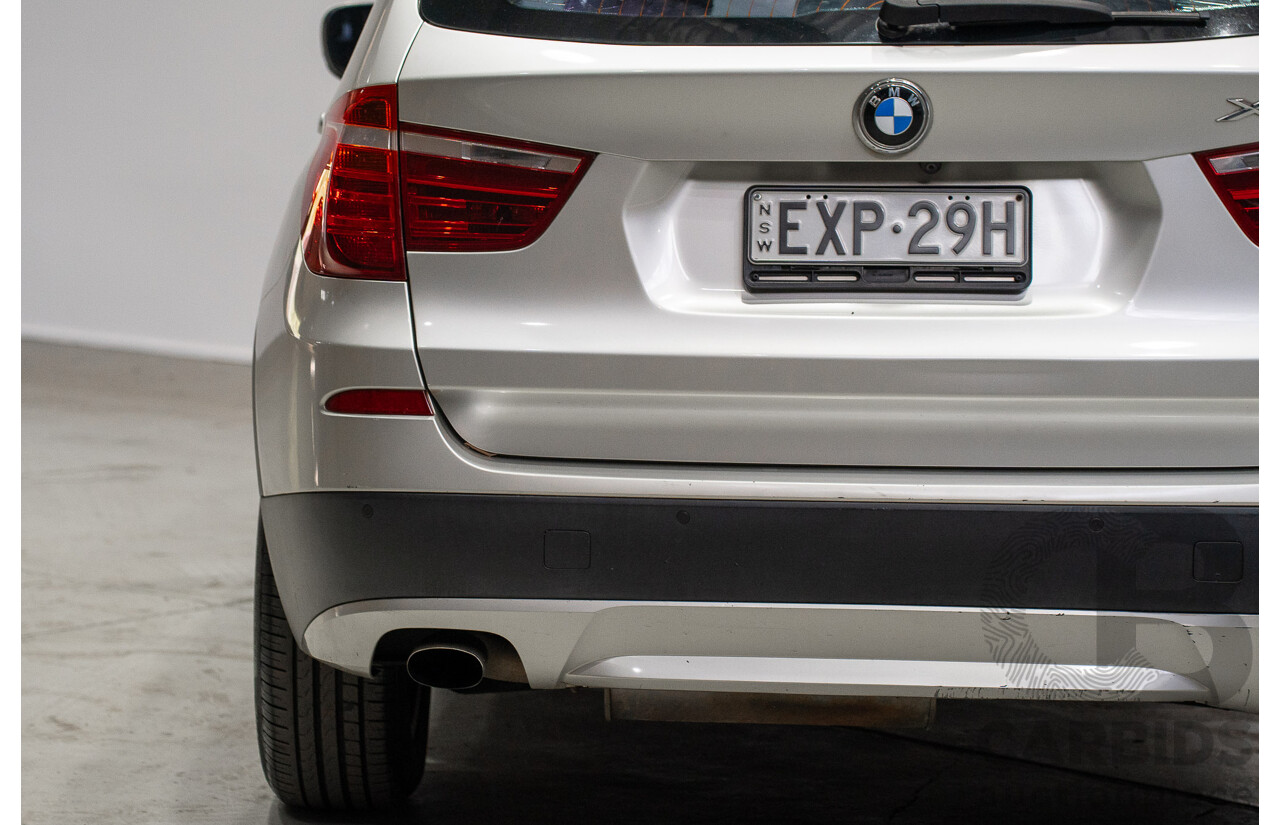 10/2011 BMW X3 xDrive 20d (4WD) F25 4D Wagon Silver Turbo Diesel 2.0L