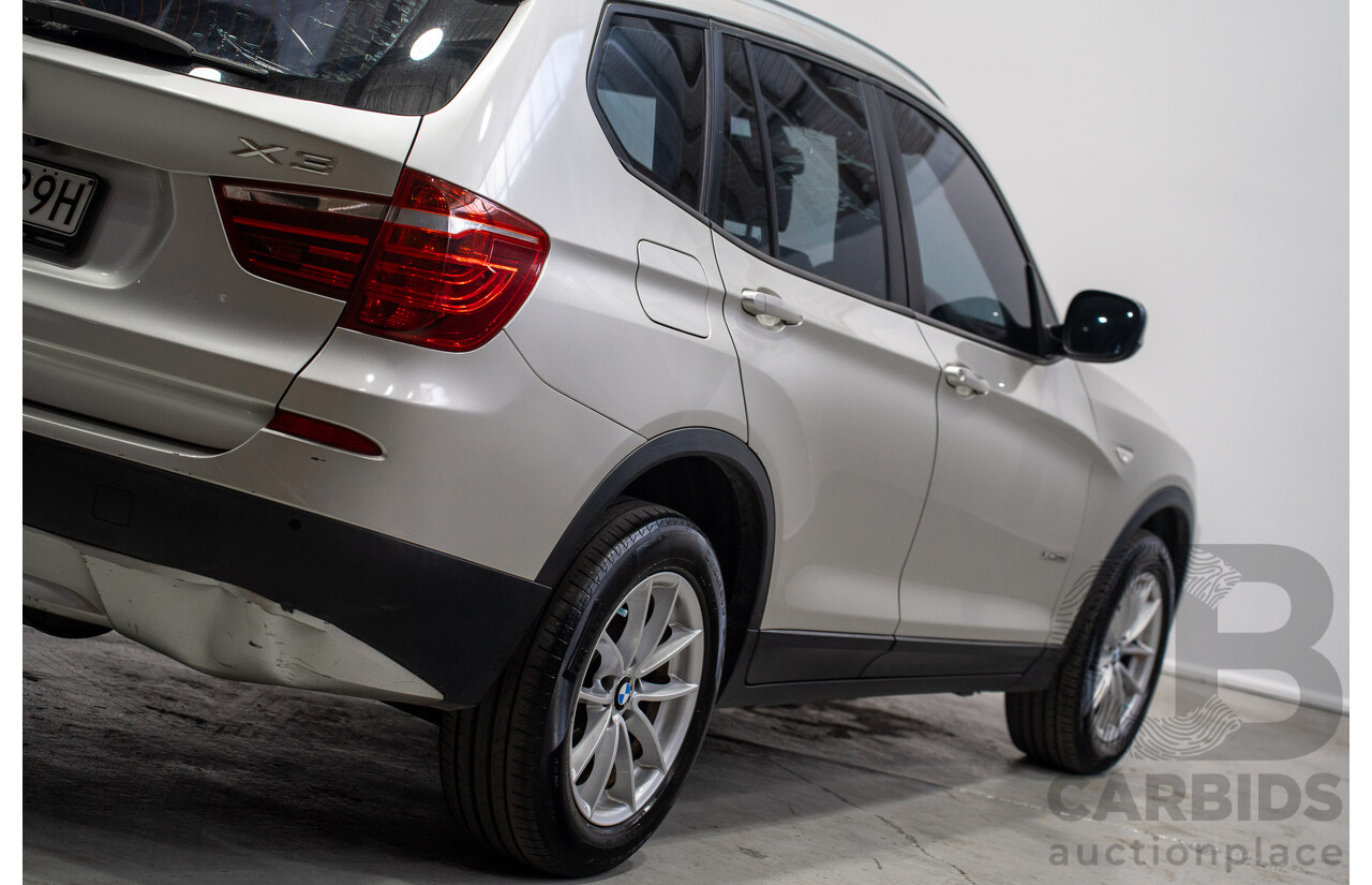 10/2011 BMW X3 xDrive 20d (4WD) F25 4D Wagon Silver Turbo Diesel 2.0L