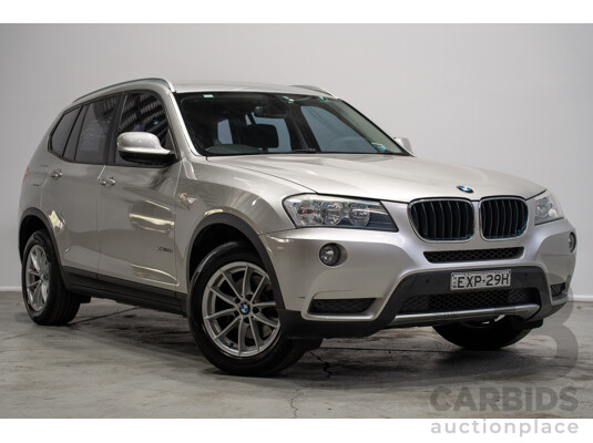 10/2011 BMW X3 xDrive 20d (4WD) F25 4D Wagon Silver Turbo Diesel 2.0L