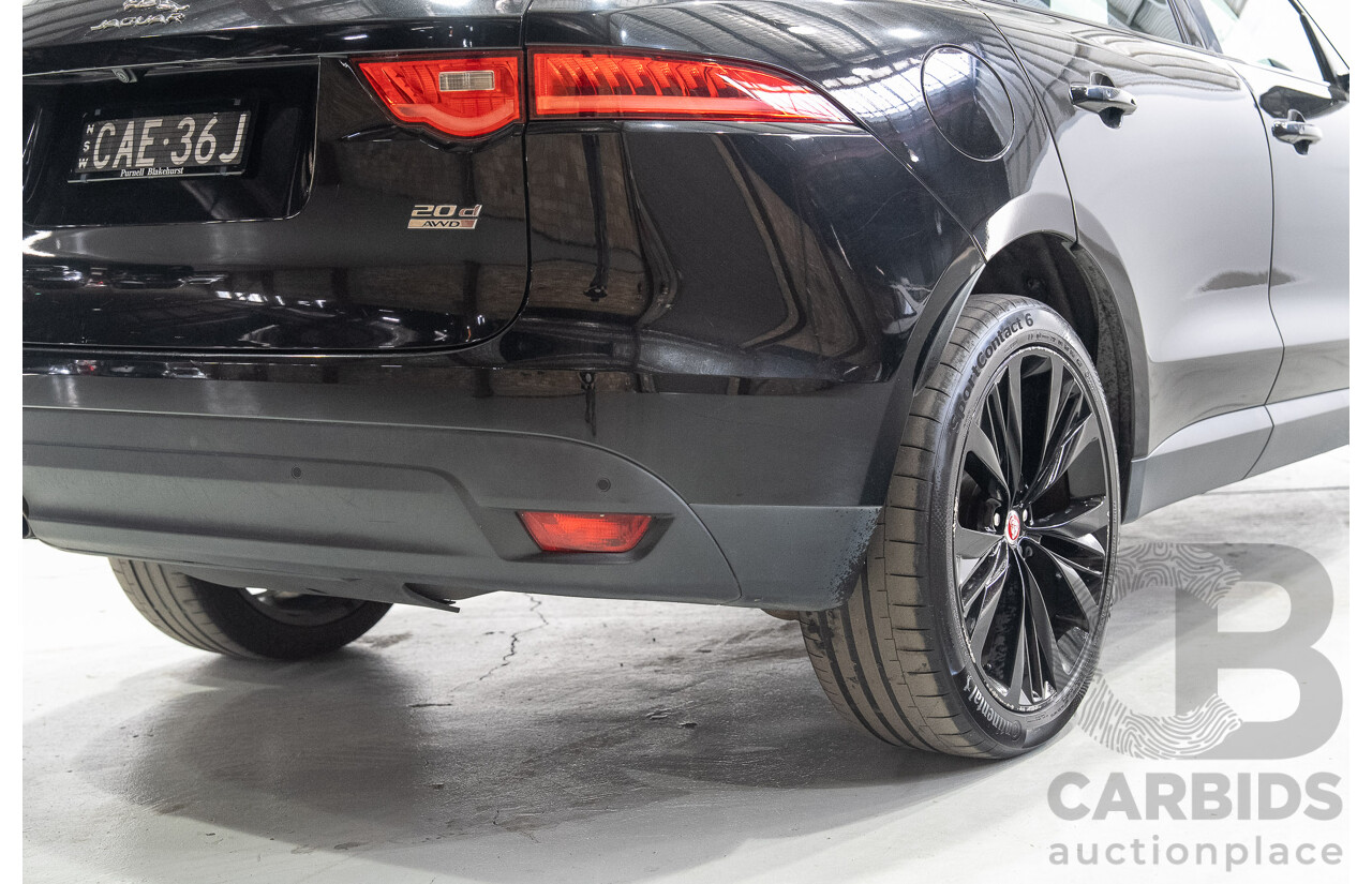 02/2017 Jaguar F-Pace 20d Prestige (AWD) MY17 4d Wagon Santorini Black Turbo Diesel 2.0L
