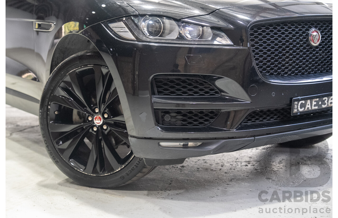 02/2017 Jaguar F-Pace 20d Prestige (AWD) MY17 4d Wagon Santorini Black Turbo Diesel 2.0L