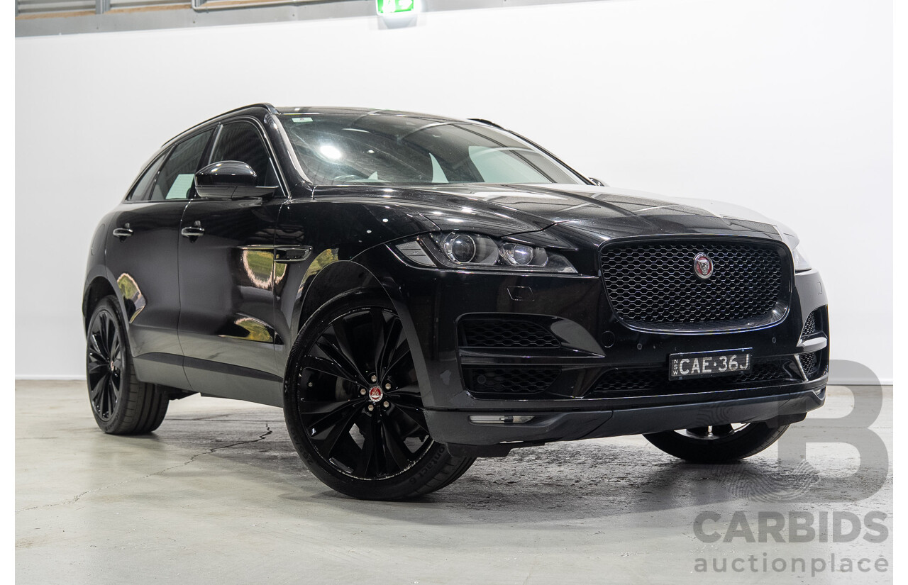 02/2017 Jaguar F-Pace 20d Prestige (AWD) MY17 4d Wagon Santorini Black Turbo Diesel 2.0L