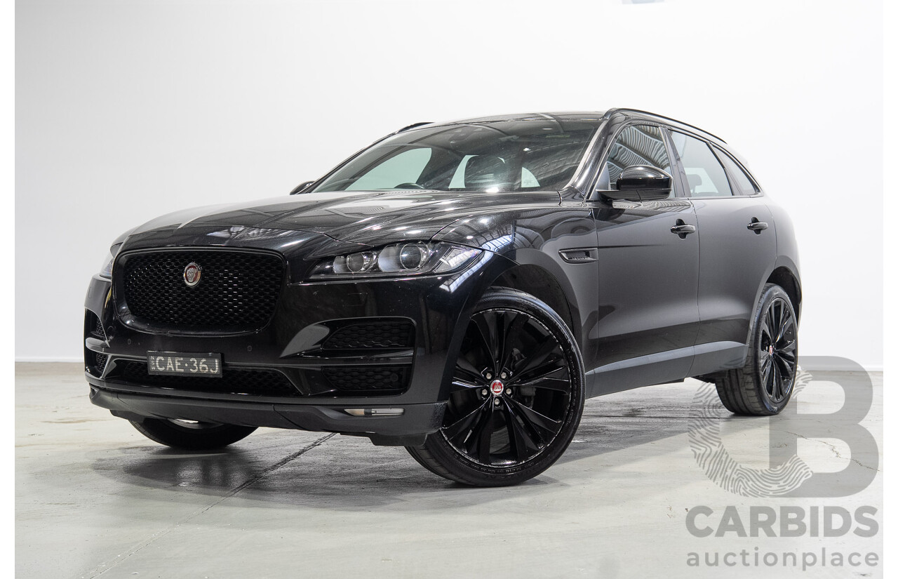 02/2017 Jaguar F-Pace 20d Prestige (AWD) MY17 4d Wagon Santorini Black Turbo Diesel 2.0L