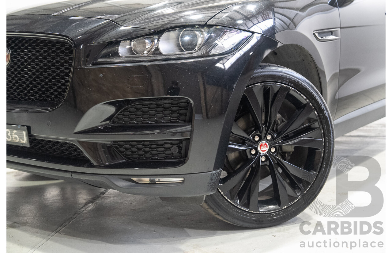 02/2017 Jaguar F-Pace 20d Prestige (AWD) MY17 4d Wagon Santorini Black Turbo Diesel 2.0L