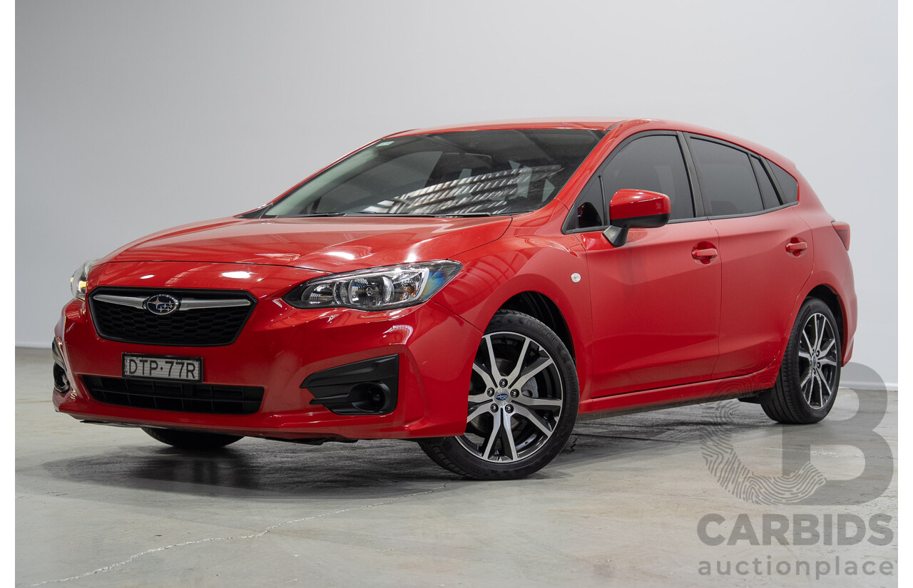 01/2018 Subaru Impreza 2.0i (AWD) MY18 5d Hatchback Red 2.0L