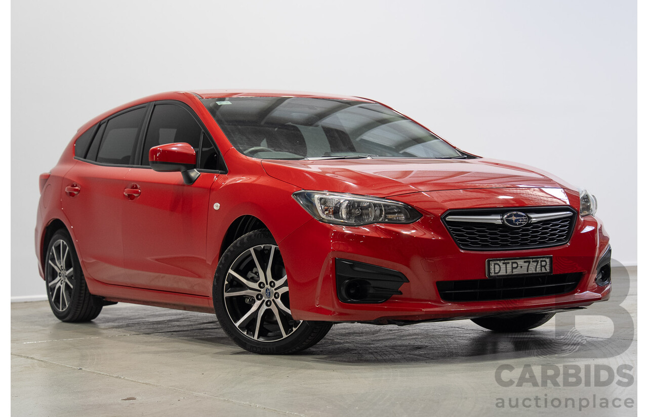 01/2018 Subaru Impreza 2.0i (AWD) MY18 5d Hatchback Red 2.0L